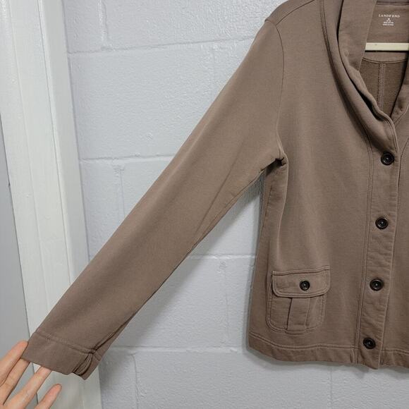 Land End Shawl Collar Cardigan Jacket Coastal Grandpa Pockets Medium 620 - Picture 6 of 14